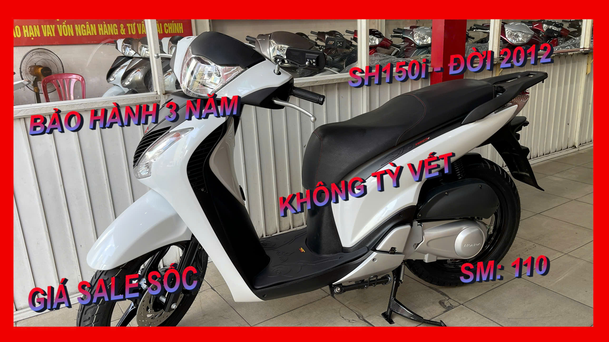 SH THANH TUYÊN GIỚI THIỆU SH150I, TRẮNG ĐEN, ĐỜI 2012, SM: 110, CÓ SẴN KHÓA SMARTKEY.